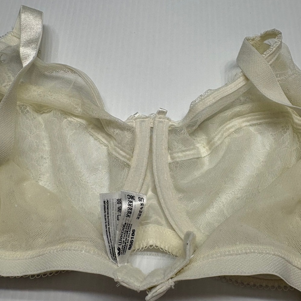 Wacoal Retro Chic Bra Women 36C Ivory Lace Underwire 855186 Lingerie - Picture 4 of 5